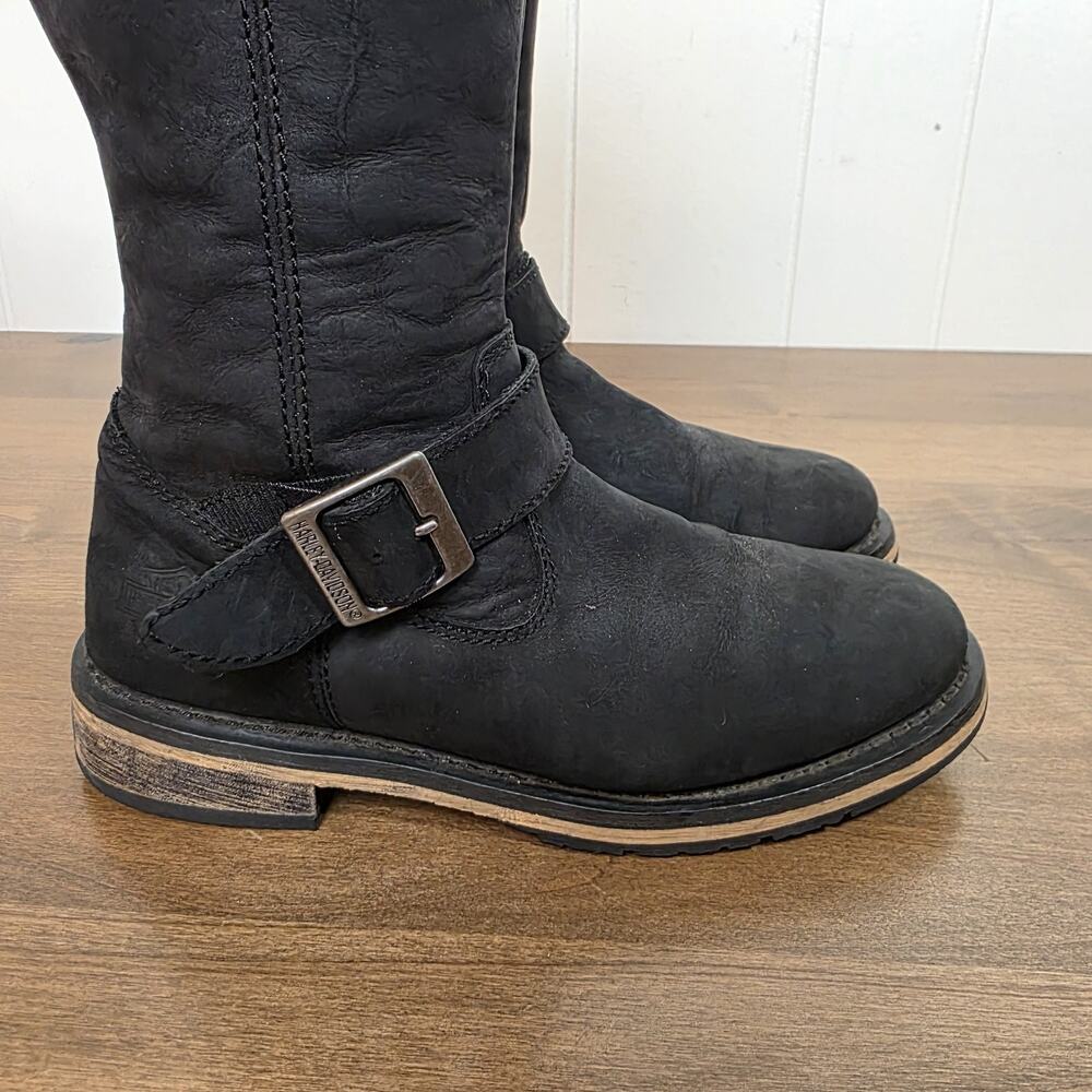 Harley-Davidson Womens 5.5 M Leather Kirtland Ride Black Motorcycle Boots D87155 - Picture 3 of 15